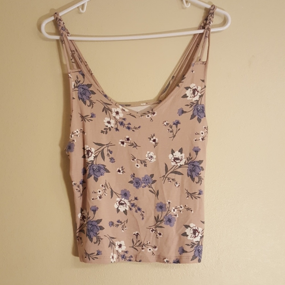 American Eagle Soft and Sexy Cropped Tank Pink